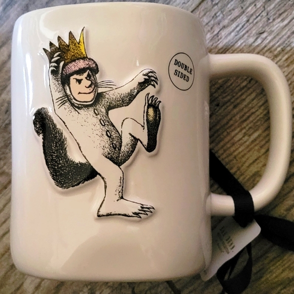 Rae Dunn "WHERE THE WILD THINGS ARE" MAX Coffee Tea Mug Cup Double-sided - Picture 6 of 6